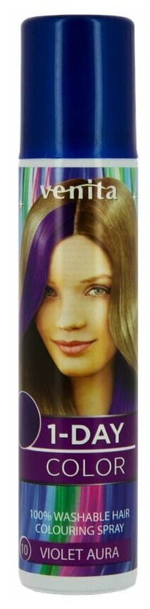 Спрей для волос оттеночный VENITA 1-DAY COLOR тон Violet Aura (фиолетовая аура) 50 мл