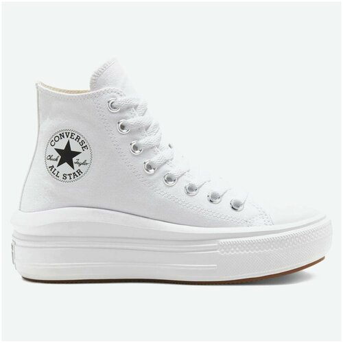 Кеды женские Converse Chuck Taylor All Star Move High Top 568498 текстильные белые (36)