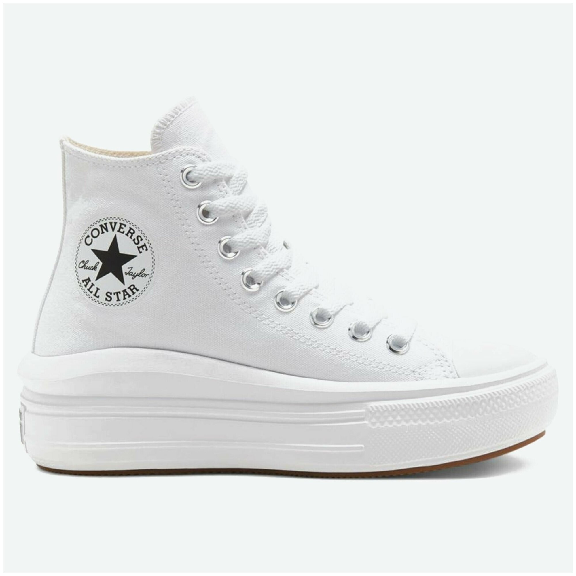 Кеды женские Converse Chuck Taylor All Star Move High Top 568498 текстильные белые 