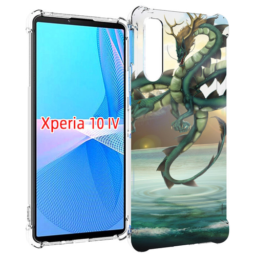 Чехол MyPads водяной-дракон для Sony Xperia 10 IV (10-4) задняя-панель-накладка-бампер чехол mypads водяной дракон для sony xperia 10 iv 10 4 задняя панель накладка бампер