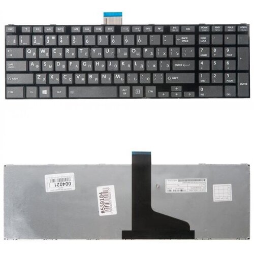 Keyboard / Клавиатура для ноутбука Toshiba Satellite P850, P855, p870, p870d, p875, p875d, черная с глянцевой рамкой, гор. Enter ZeepDeep