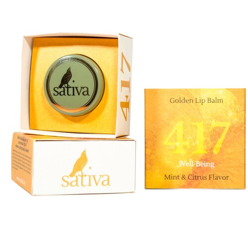 Sativa №417 Блеск-бальзам для губ золотистый 8 г