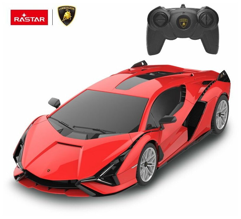 Машина р/у 1:24 Lamborghini Sian красный, 2,4 G.