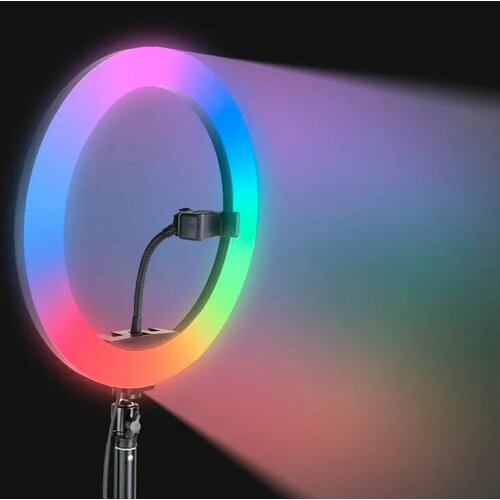 Кольцевая светодиодная лампа MJ26 26 см RGB LED с цветными режимами 128900₽