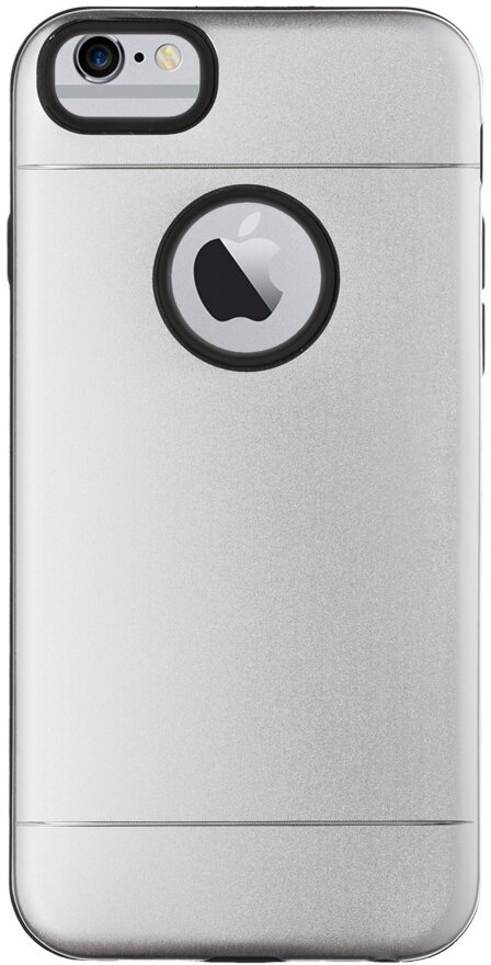 Чехол для Apple iPhone 6/6S, серебристый, Metal case, NN 900049