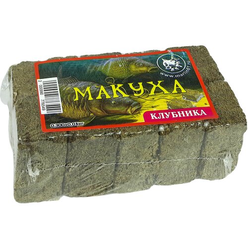 Макуха жмых подсолнечника с добавкой Клубника (300гр), упаковка