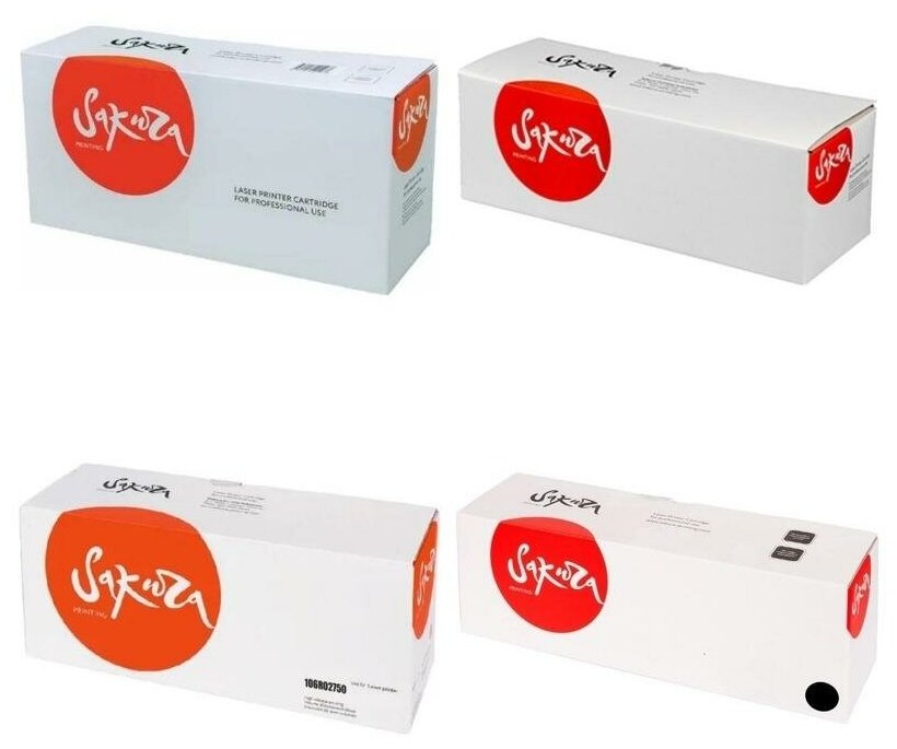 Sakura Картриджи комплектом совместимые Сакура Sakura SA106R02750-SA106R02749-SA106R02748-SA106R02751 106R0
