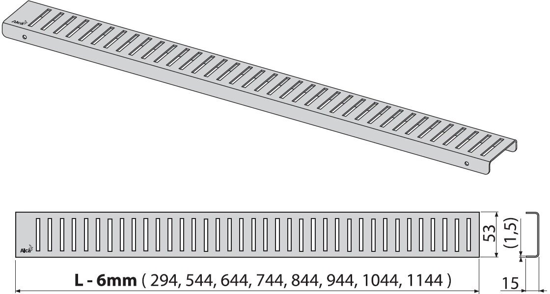 Решетка для водоотводящего желоба AlcaPlast PURE-650L - фотография № 11