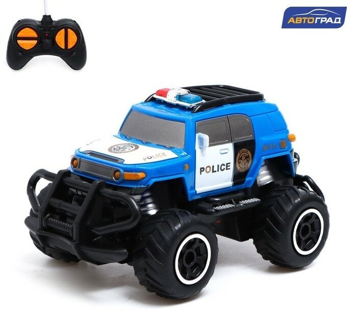 Джип радиоуправляемый «Полиция» работает от батареек цвет синий