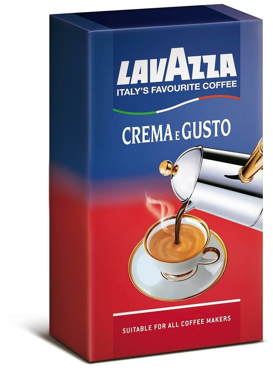 Упаковка 20 штук Кофе молотый Lavazza Crema e Gusto 250г в/у Италия