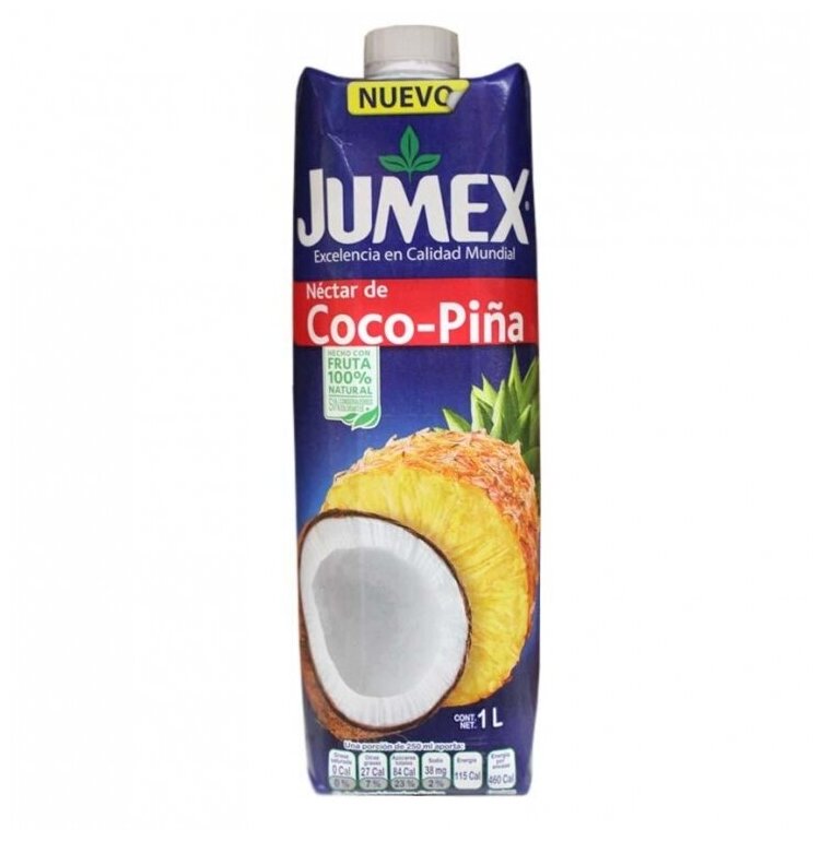 Мексиканский Сок Jumex Кокос-Ананас 1 л - фотография № 3