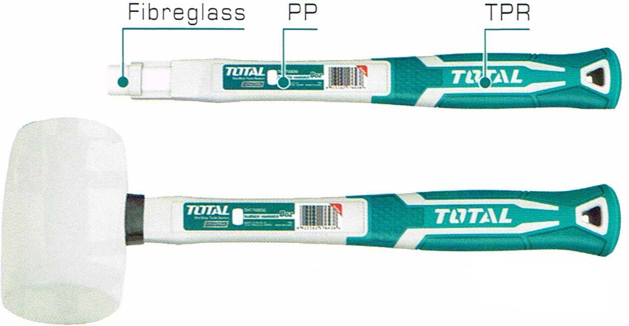 Киянка TOTAL THT76836 (молоток резиновый 220гр)