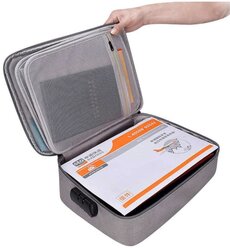 Органайзер для хранения документов с кодовым замком А4 (Серый) дорожный папка сумка в поездку контейнер для вещей файлы кофр