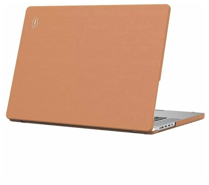 Чехол для ноутбука WiWU Leather Shield Case для Macbook 16.2" 2021, коричневый - фотография № 1