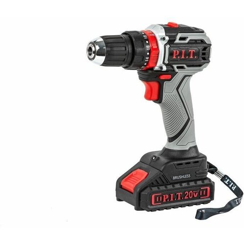 Дрель аккумуляторная бесщеточная PIT PSR18-D4 Promo 20В 1 Li акк 15 Ач 40Нм ударн фикс шпинд кор 1307900₽
