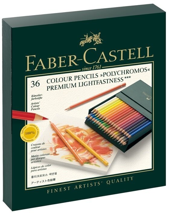 Цветные карандаши Faber Castell Набор карандашей 36 цветов Faber Castell Polychromos в студийной коробке