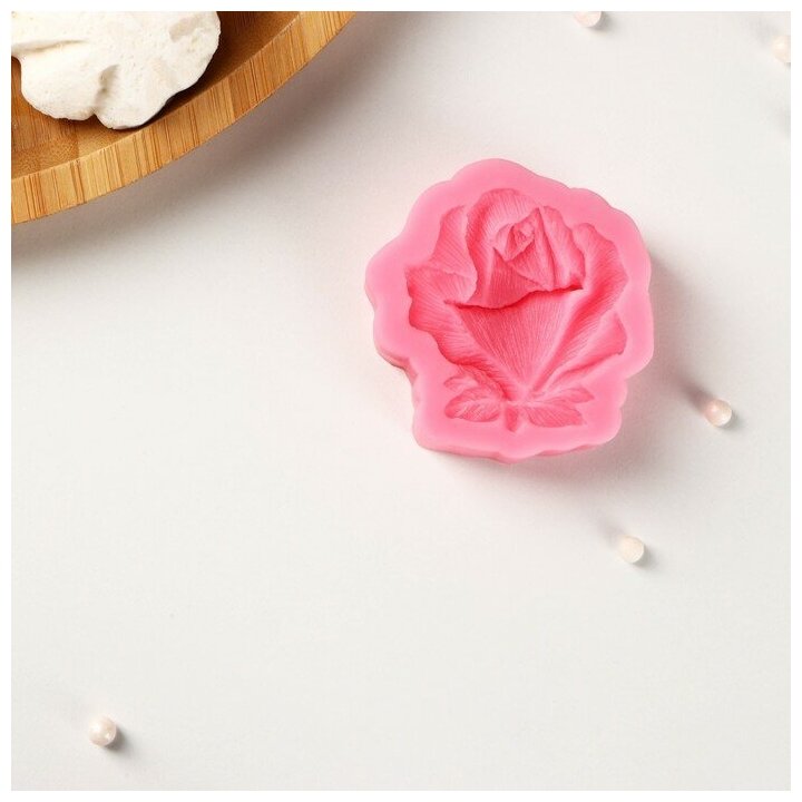 Доляна Молд Доляна «Дикая роза», силикон, 5,5×5×1,5 см, цвет розовый