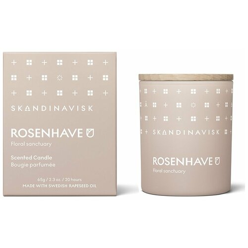 Свеча ароматическая rosenhave с крышкой, 65 г (новая) (70381)