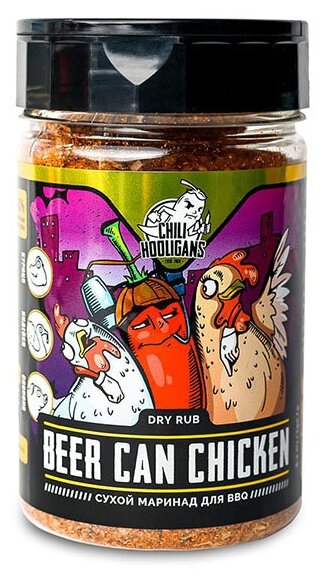 Сухой пикантный маринад Chili Hooligans "Beer can chicken", 190 г