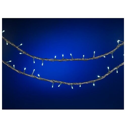 Н. г. эл. гирл. наружн.220в. гидроизол.400л. LED (4/8ф)20м, бел. цв.(бел. провод)
