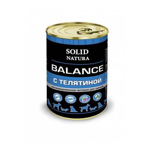 Solid Natura Balance Телятина влажный корм для щенков жестяная банка 0,34 кг (2 шт)