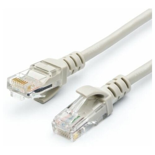 Кабель патч-корд U/UTP 5e кат. 0,5м. Atcom AT9159 литой, RJ45, серый