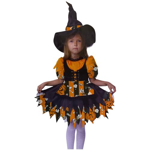 Карнавальный костюм Ведьмочка 110 рост карнавальный костюм звездная ведьмочка 17299 110 см