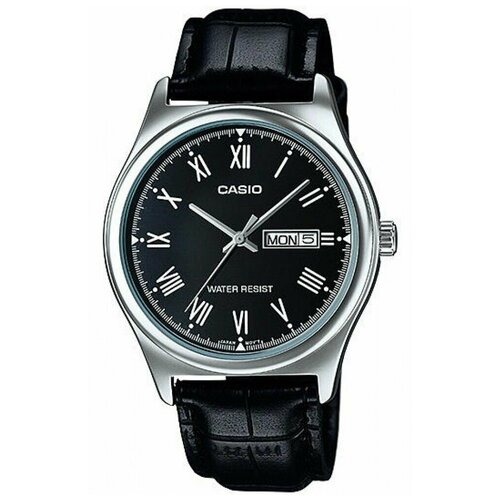 Наручные часы CASIO Collection MTP-V006L-1B, черный, серебряный