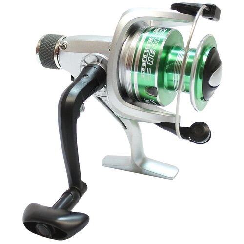 Катушка безынерционная Vit-Fishing CX-40Rm 6 ball Серебристо-зелёного цвета. катушка shimano с задним тормозом aorista bb 2500 2014 г