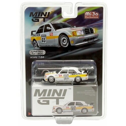 Модель коллекционная Mini GT 1:64 Mercedes-Benz 190E 2.5-16 Evolution II #65 AMG Motorenbau 1990 DTM