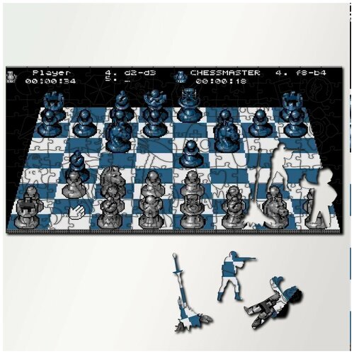 Пазл из дерева с фигурками, 230 деталей, 46х23 см игры ChessMaster - 5626