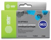 Картридж струйный CACTUS CS-EPT0822, для Epson Stylus R270/R390/ RX590, голубой