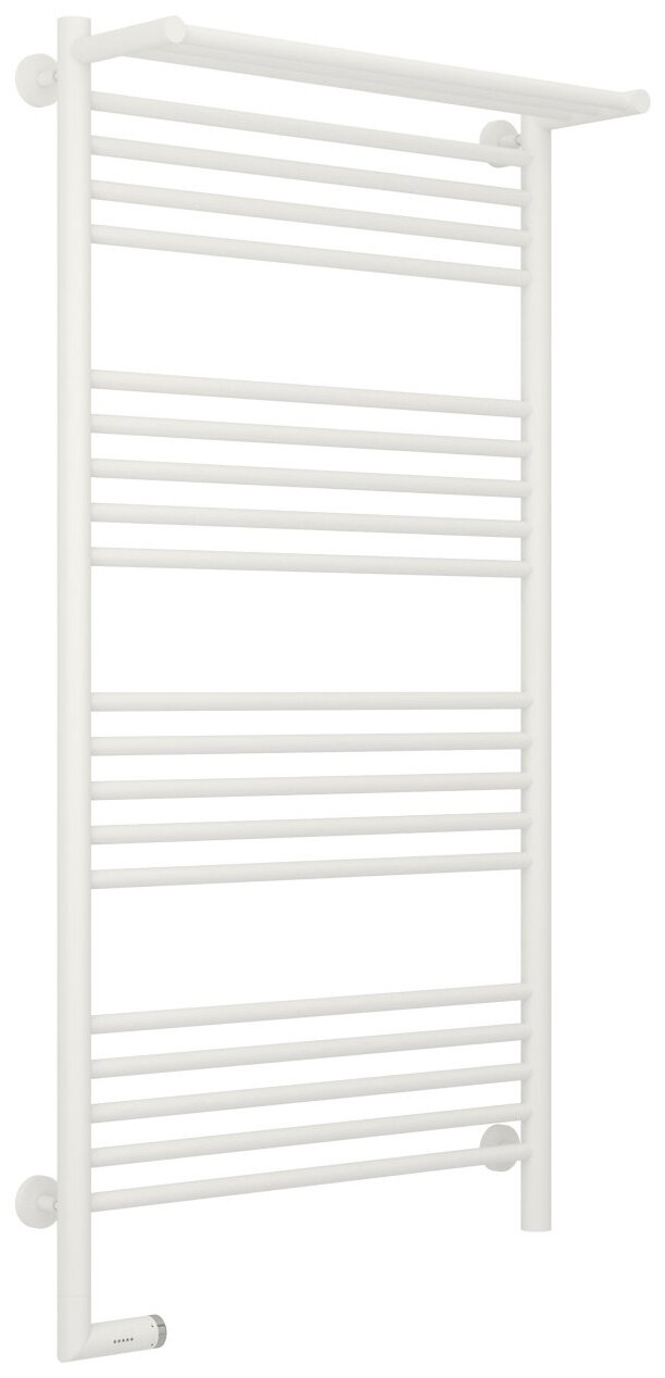 Полотенцесушитель электрический Сунержа Богема с полкой 2.0 1200х600 МЭМ левый Матовый белый