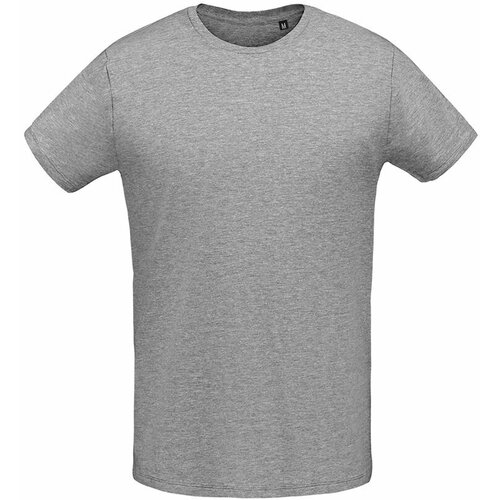 мужская футболка ёжик с узелком s серый меланж Футболка Sol's, размер S, серый