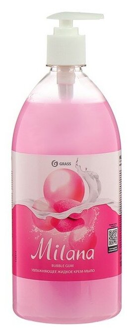 Жидкое крем-мыло Milana Fruit bubbles, c дозатором, 1 л