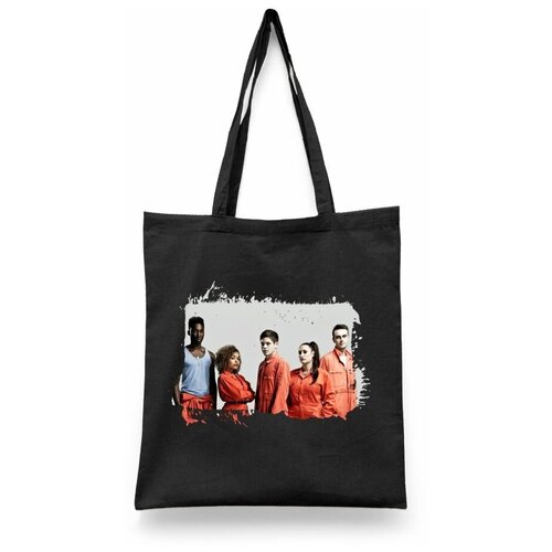 фото Сумка-шоппер унисекс каждому своё "сериал/отбросы/misfits" белая