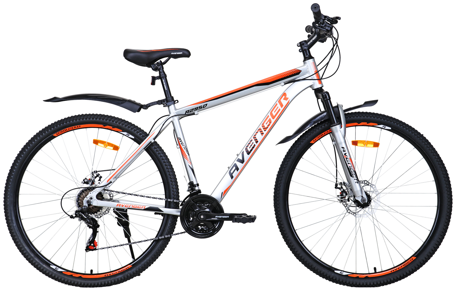 Велосипед 29" AVENGER A295D, серый/оранжевый, 19
