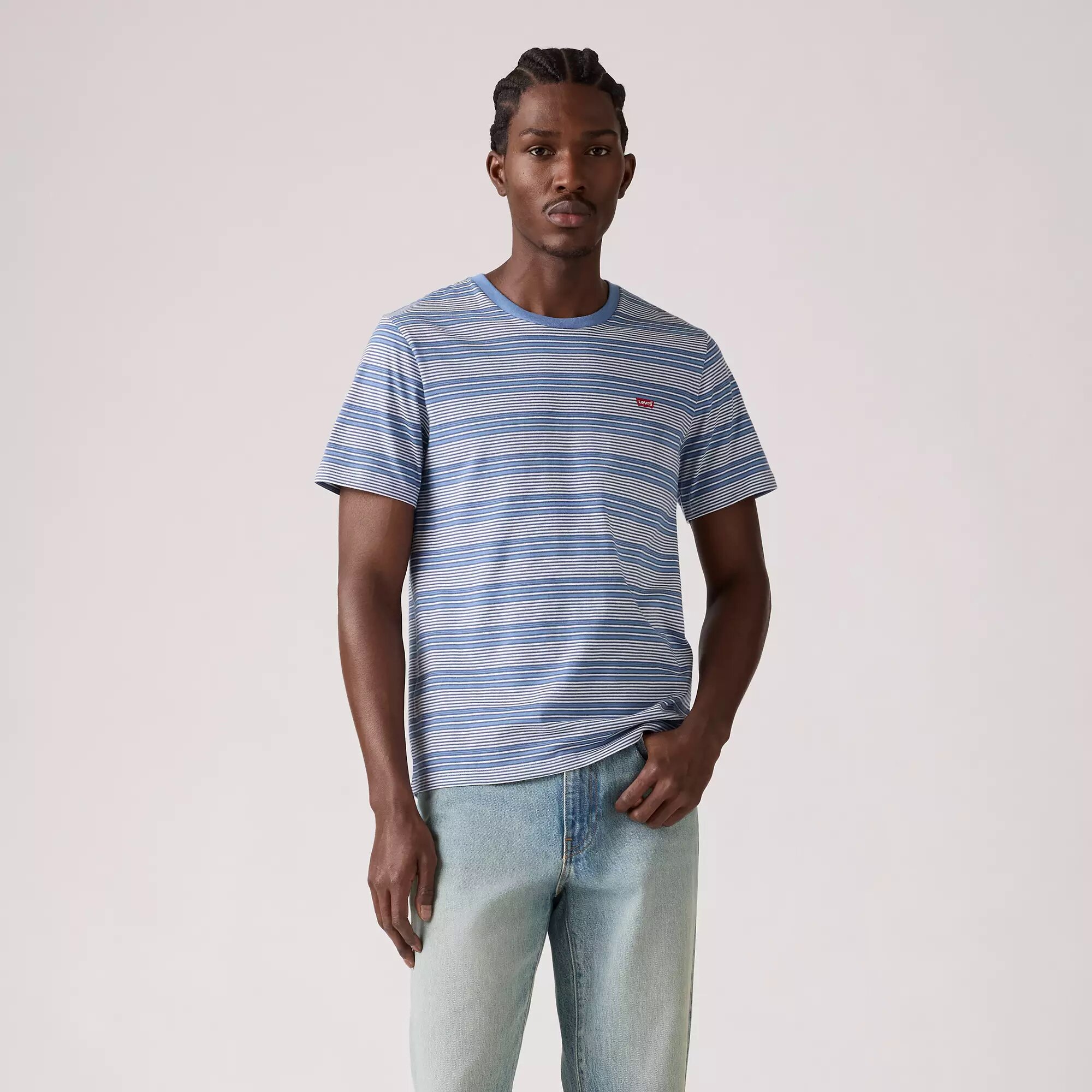 Футболка Levi's Original Housemark Tee, размер M, синий/белый — фото 1