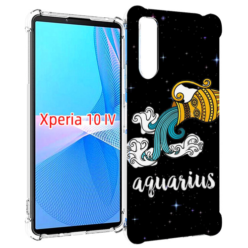 Чехол MyPads знак зодиака водолей 2 для Sony Xperia 10 IV (10-4) задняя-панель-накладка-бампер чехол mypads ротвеллер 2 для sony xperia 10 iv 10 4 задняя панель накладка бампер