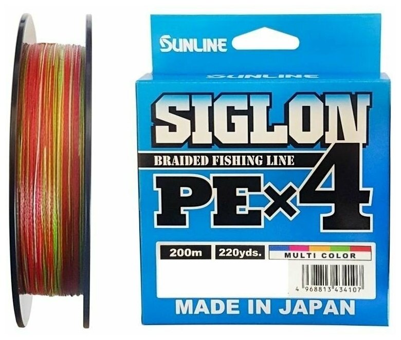 Шнур Sunline SIGLON PE X4 Multicolor 200 m #2.0 (35 lb 15.5kg)
