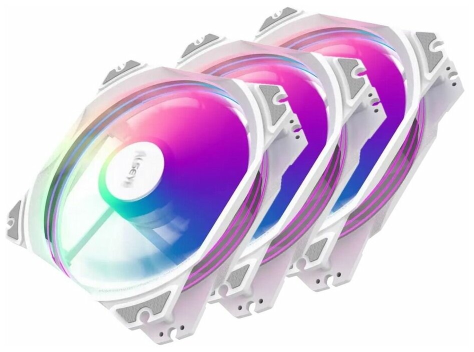 Вентилятор в корпус ALSEYE M120-PWA KIT FAN 3*120mm 800-1700rpm 31-66CFM 19.4-33.8dBA AURA RGB PWM + 3pin Aura RTL