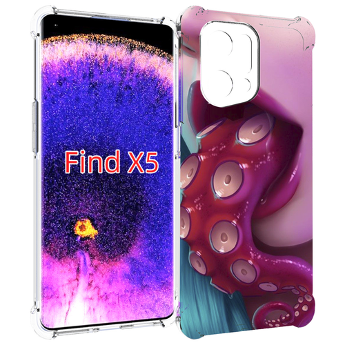 Чехол MyPads девушка с щупальцой женский для Oppo Find X5 задняя-панель-накладка-бампер чехол mypads девушка с чизкейком женский для oppo find x5 задняя панель накладка бампер