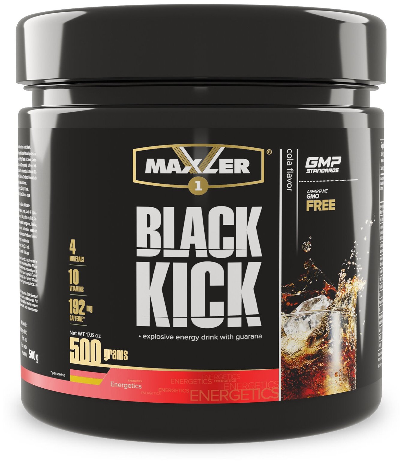 Энергетик (предтренировочный комплекс) Maxler Black Kick 500 гр. (банка) - Кола