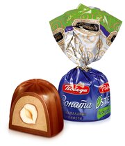Конфеты Победа вкуса Соната шоколадные с лесным орехом без добавления сахара, 1 кг, картонная коробка