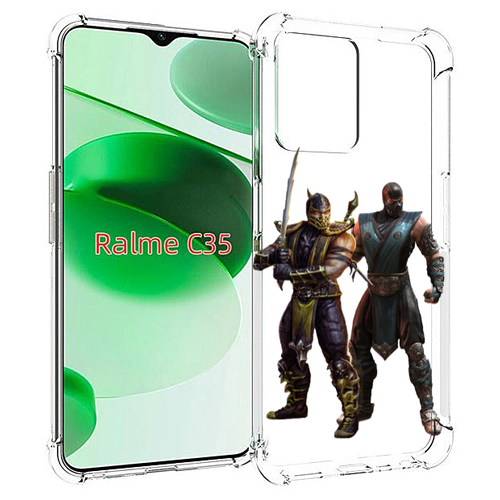 чехол mypads renault рено 1 для realme c35 narzo 50a prime задняя панель накладка бампер Чехол MyPads Mortal-Kombat-1 для Realme C35 / Narzo 50A Prime задняя-панель-накладка-бампер