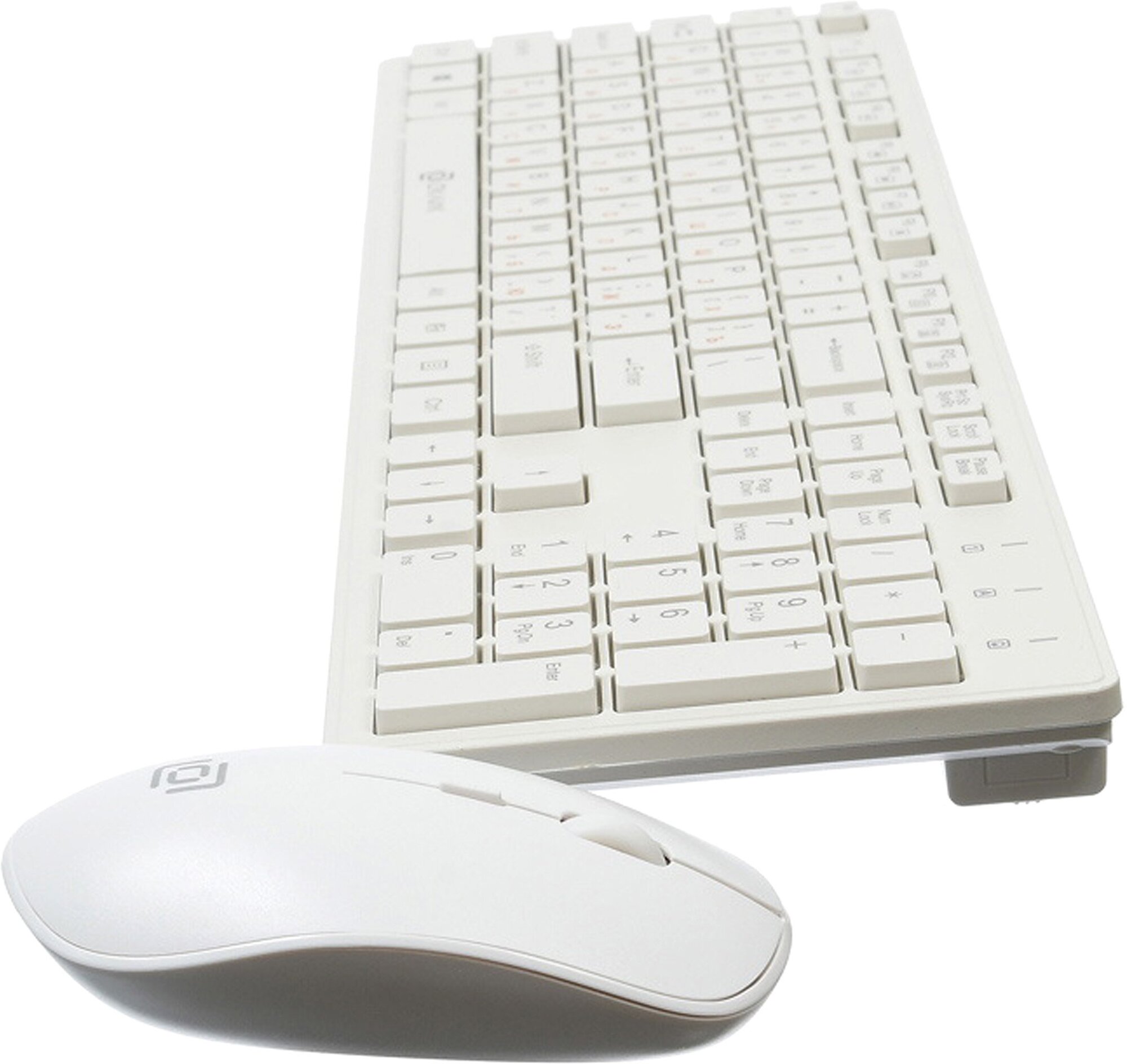 Клавиатура + мышь беспроводная Oklick 240M, Wireless/USB, Белый 1091258 - фото №9