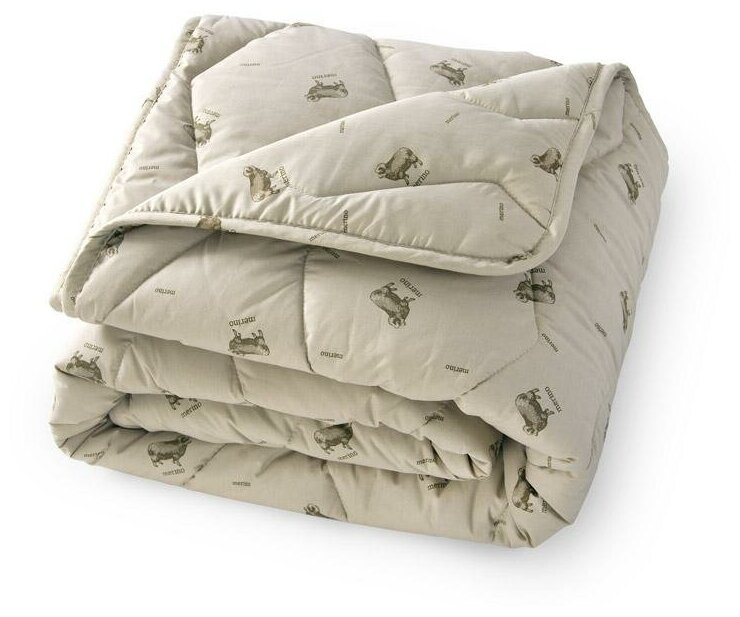 Текс-Дизайн Одеяло (172х205) из Овечьей Шерсти (300 г.) тик смесовой, 2-спальное - фотография № 1