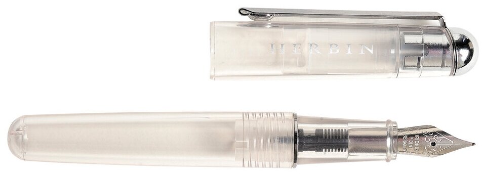 Перьевая мини-ручка Herbin F, прозрачный, компактный