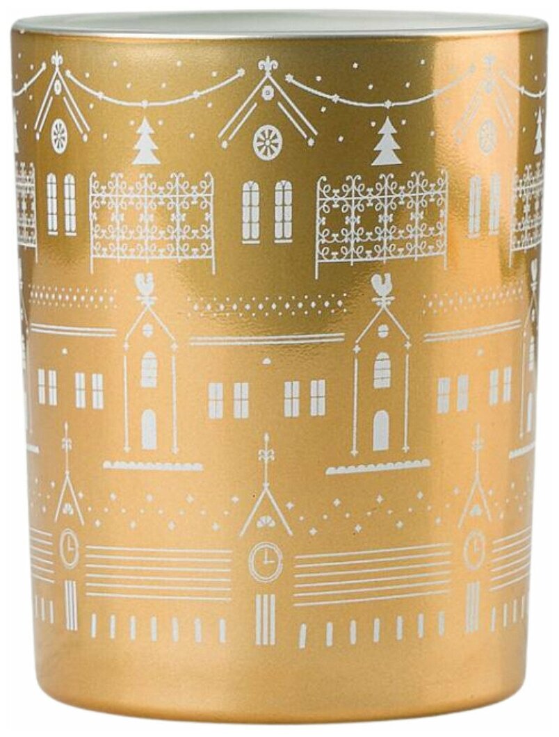 Подсвечник Candle Holder Christmas Houses Gold - фотография № 6