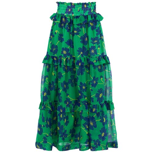 Юбка P.A.R.O.S.H., размер xs, зеленый многоярусная юбка с цветочным принтом ralph lauren